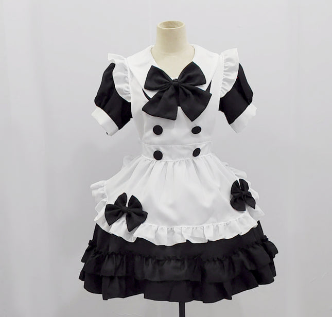 Export Two-Dimensional Dress Lolita Loli Dress Maid Uniform Soft Girl Cafe Maid Uniform Waiter