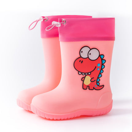 Children's rain boots boys primary school students 1-7 years old dinosaur water shoes baby non-slip children's cartoon rain boots for girls