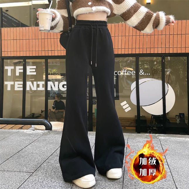 High-Waist Flared Velvet Pants Women / Pantalon femme velours évasé taille haute