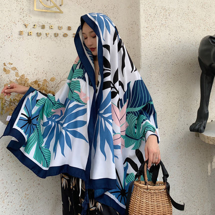 Ethnic Style Shawl Women's Summer Hainan Sanya Travel Photograph Qinghai Lake Scarf Beach Towel Thin Sunscreen Scarf