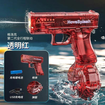 Firelight Ice Rat Flashing Electric Water Gun Children's Toy Water Spray Continuous High-Pressure Powerful Long-Range New Linkage Water Gun