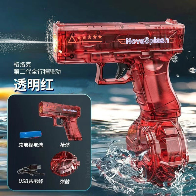 Firelight Ice Rat Flashing Electric Water Gun Children's Toy Water Spray Continuous High-Pressure Powerful Long-Range New Linkage Water Gun