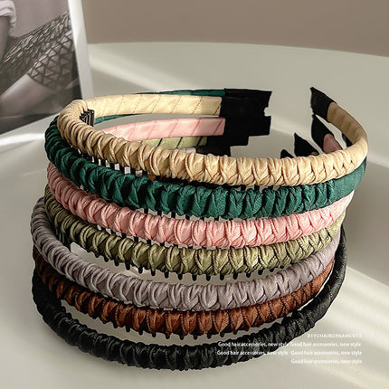 New Trendy Headband for Women, Popular on Social Media, Forehead Bangs and Stray Hair Organizer, Non-Slip with Teeth, Hair Tie for Washing Face
