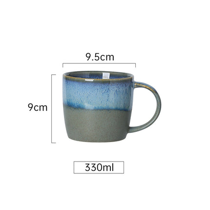 Creative retro Mug Coffee Cup ceramic cup household simple breakfast cup milk Oatmeal cup water cup tea cup