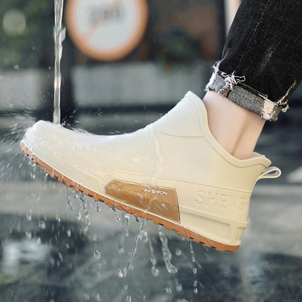 Rain Boots Men's 2025 New Spring Kitchen Chef Wear-Resistant Outdoor Fishing Labor Protection Water Shoes