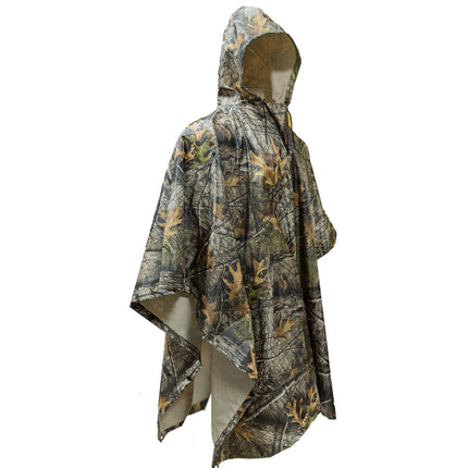 Foreign Trade Camouflage Raincoat, Heavy Rain Oxford Cloth, Full-Body Integrated Adult Outdoor Mountaineering Poncho, Rainproof Outdoor Hiking