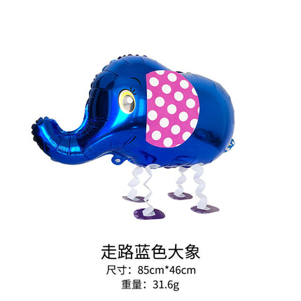 Walking animal balloon online celebrity cartoon walking pig balloon night market stall push aluminum film balloon wholesale