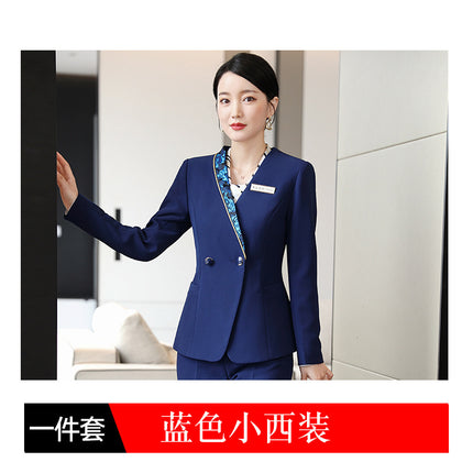 Hotel Front Desk Cashier Professional Women's Suit Long Sleeve Suit Beautician Jewelry Store Restaurant Waiter Work Clothes