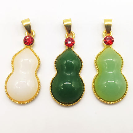 Ancient sand gold imitation jade gold-plated necklace jade brave Guanyin Buddha pendant live welfare drainage small gift supply