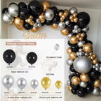 Black gold balloon set 005