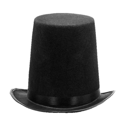 British Retro Gentleman Hat Black High Top Jazz Hat Stage Magic Hat Kidsren's Performance Hat Fashion High Top Hat