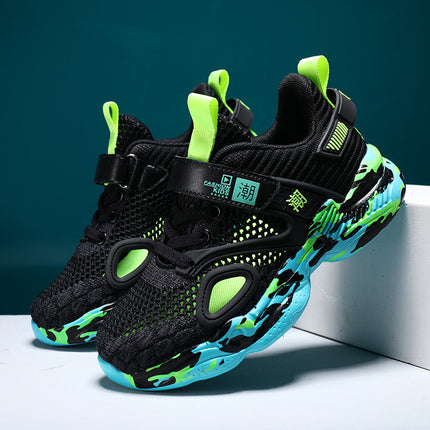 Boys' Single Mesh Sports Shoes, Teenagers, Boys, Junior High School Students, Children's Summer New Hollow Sandals