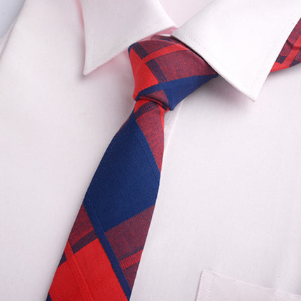 Plaid hand JK tie width 8cm formal wear business Leisure College Japanese uniform cotton tie women Wholesale