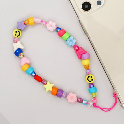 Factory direct supply handmade beaded mobile phone lanyard bluetooth speaker lanyard flashlight fan selfie stick U disk sling