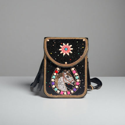 Ocean Series Exquisite Heavy-Duty Rice Bead Shoulder Bag Qingdao Ocean World Travel Souvenir Mobile Phone Bag Cross-Body Bag