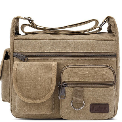 Spring New Men's Bag Canvas Shoulder Bag Men's Crossbody Bag Men's Bag Backpack Casual Sports Bag Fashion Trendy Bag