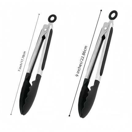 Cross-Border Silicone Clips, High Temperature Resistant Kitchen Anti-Scalding Barbecue Barbecue Clips, Food Clips, Household Stainless Steel Steak Clips