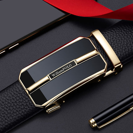 Emperor Paul Belt Men's Genuine Leather Belt Genuine Soft Alloy Belt Men's Simple Belt Men's High-End