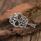 Silver-knot hair stick