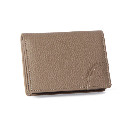 Foreign Trade Top Layer Cowhide Card Bag Coin Purse Lightweight Simple Japanese Style Large Capacity Business Card Bag Certificate Genuine Leather Card Case