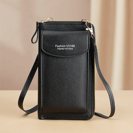 Factory wholesale small shoulder messenger bag Korean women's mobile phone bag multi-function large capacity coin purse mini bag