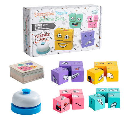 Cross-Border Children's Educational Interactive Expression Rubik's Cube Challenge Parent-Child Interactive Expression Matching Game Wholesale Cartoon