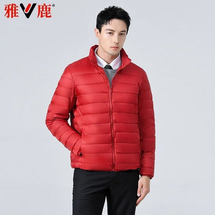 2024 New Style Lightweight Cotton Western Style Clothing Men's Short Lightweight Anti-Season Light Warm Jacket Fashionable Stitching