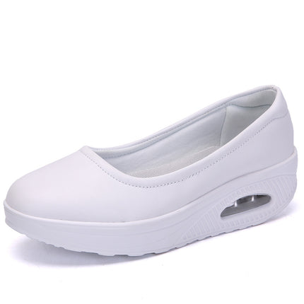 2022 New Mama Shoes Shallow Top Casual Shoes Large Size Heightened Air Cushion Nurse Shoes Fashion Women's Shoes