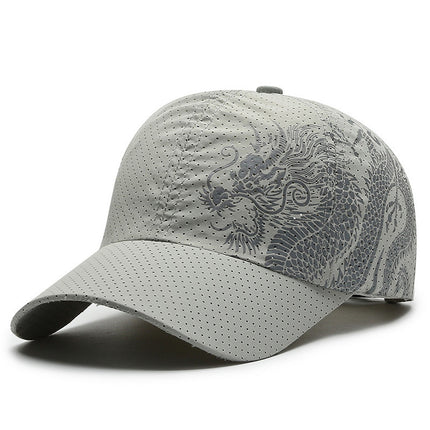 Quick-Drying Baseball Hat Men's Summer Outdoor Sports Sun Protection Breathable Hole Sun Hat Korean Style Casual Sunshade Peaked Cap