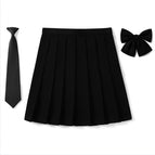 Pure (black) skirt + bow tie + tie / 140CM