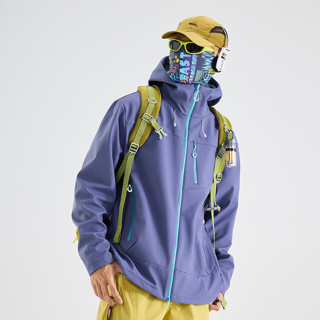 Couple Style Softshell Jacket Single-Layer Custom Jacket Outdoor Sports Camping Travel Versatile Hiking Jacket Autumn