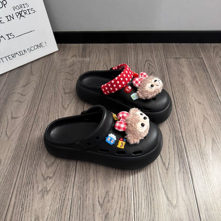 New Style Shoes for Spring and Summer with Shoes on Shoes with Thick Sole Non-slip Baotou All-match Beach Shoes Slippers for Women in Summer