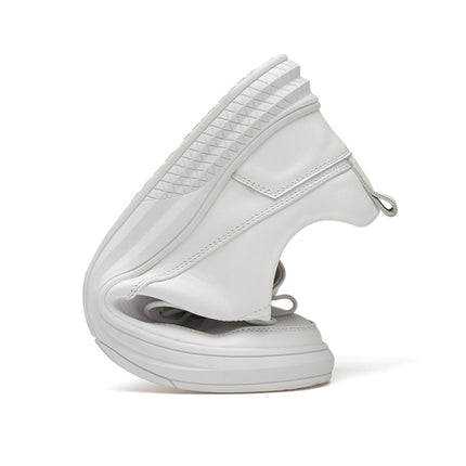 Summer Height Increasing Men's Shoes Small White Shoes Casual Shoes Top Layer Cowhide Fashionable Board Shoes 5cm Men's Invisible Height Increasing Shoes