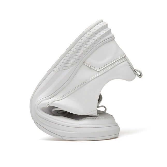 Summer Height Increasing Men's Shoes Small White Shoes Casual Shoes Top Layer Cowhide Fashionable Board Shoes 5cm Men's Invisible Height Increasing Shoes