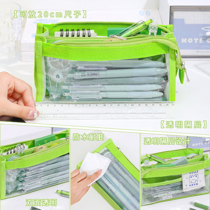 Large-Capacity Pencil Bag for Primary and Secondary School Students, High-Looking Six-Layer Pencil Box, Girl's Storage Pencil Box, Children's Oversized Stationery Bag