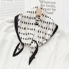L024-398- 01m white / 70cm wrinkled square towel