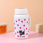 Cup + tea separator + cup brush / 1000ml [love cat] dazzling green handle