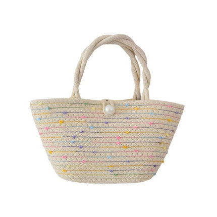 New Summer Portable Women's Woven Bag Commuter Bag Travel Seaside Beach Hand Bag Souvenir Foreign Trade Wholesale