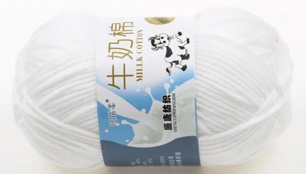 Five-Strand Milk Cotton Wool Ball Wholesale Medium Thick Thread Crochet Doll Shoes Scarf Handmade DIY Knitting Material Package