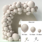 Beach white 86PCS (send glue ribbon ball chain)
