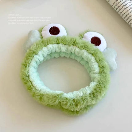 Face Wash Plush Headband for Women, Cute New Cartoon Headwear, Face Wash Mask, Hairband, Non-Slip Headband, Hair Accessories