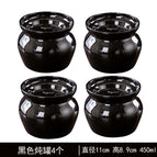 [black 4-pack] clay pot stew pot