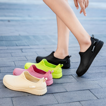 Spring and Autumn Rain Boots Women's Waterproof Shoes Kitchen Work Non-Slip Short Plastic Shoes Outerwear Adult Four Seasons Water Boots Fashion