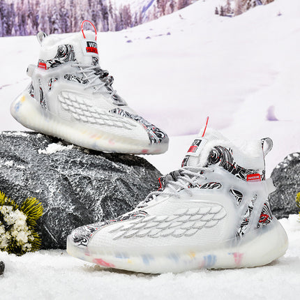 Cross-Border Men's Shoes Winter 2025 New Style Fleece-Lined Warm Cotton Shoes Trendy Versatile Running Sports Casual Dad Shoes
