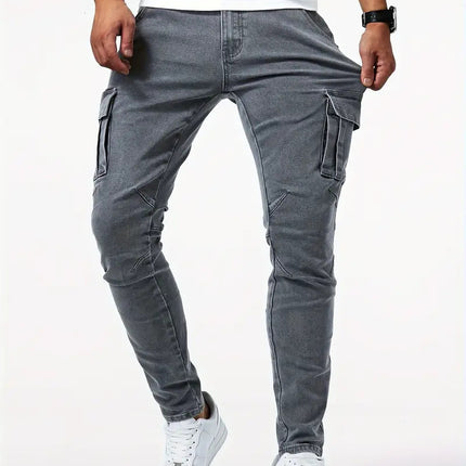 Foreign Trade Men's Workwear Casual Pants AliExpress Amazon Men's Denim Workwear Pants Men's Multi-Bag Pants Labor Protection Pants