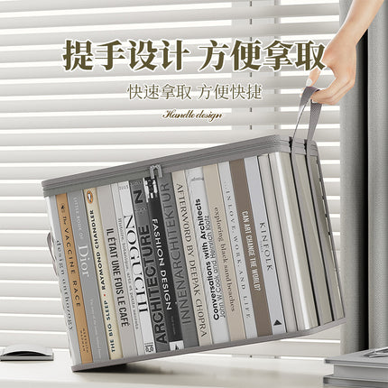 Extra Large Book Dust-Proof Storage Bag, Transparent Waterproof Transparent Book Classification, Stackable Desk Book Storage Box