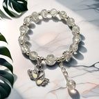 Ad04 holy white heart-shaped swan bracelet