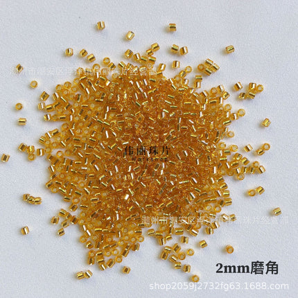 Silver filling series full set Golden Rice beads tube beads loose beads handmade diy jewelry hand sewing clothing accessories material