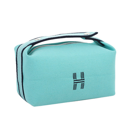 Simple Portable Cosmetic Bag Travel Portable Canvas Bag European and American Style Waterproof and Dustproof Storage Bag Large Capacity Wash Bag