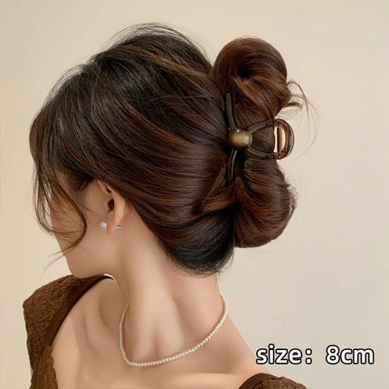 2025 New Style Hair Claw Clip for Women, Large Size for Thick Hair, Hairpin for the Back of the Head, Shark Clip, Versatile Heart-Shaped Hair Accessory